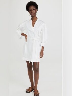 New! Rebecca Taylor Women's Popover Dress in Snow White. Size Small🤍🤍